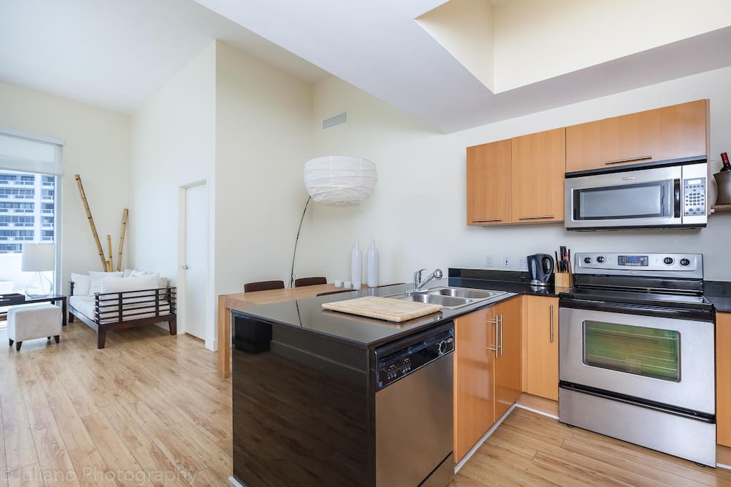kitchen & living area