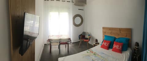 STUDIO Bord D'ETANG rénové, Climatisé, PETITS PRIX