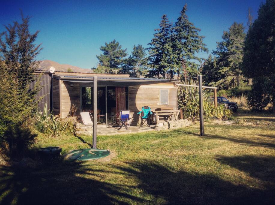 Beautiful outdoor patio and BBQ area with grand mountain views