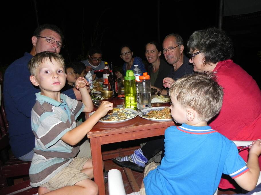 Having Dinner