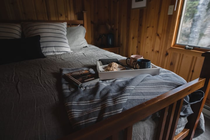 Cozy cabin vibes with tasteful decorating and newly renovated and updated throughout.