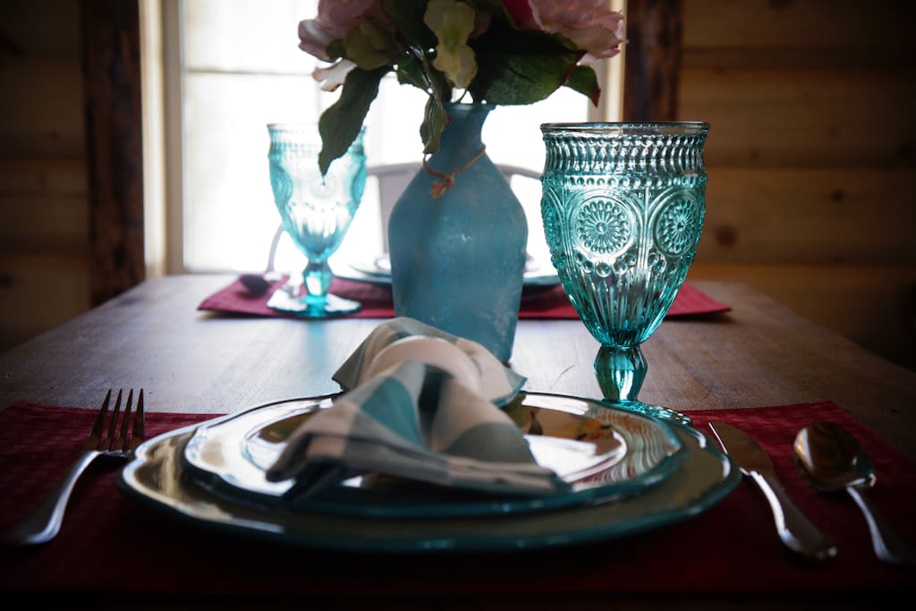 table set for two