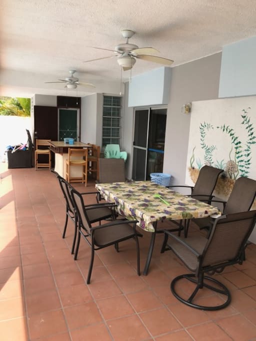 Our patio to sit in the shade or enjoy your breakfast