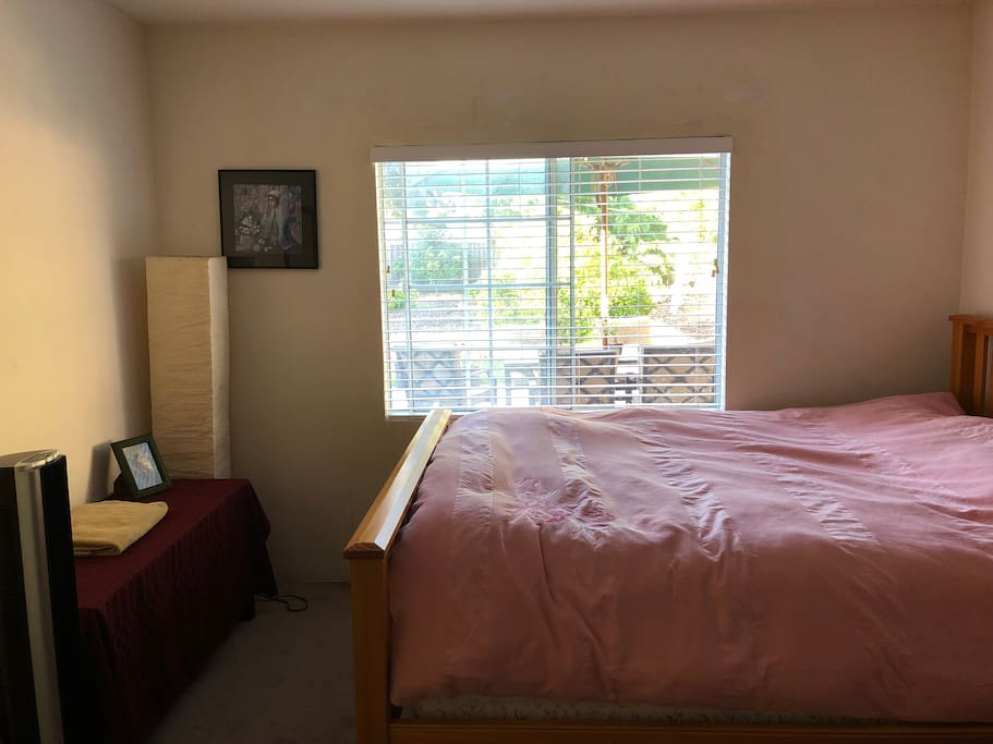Bedroom facing the garden