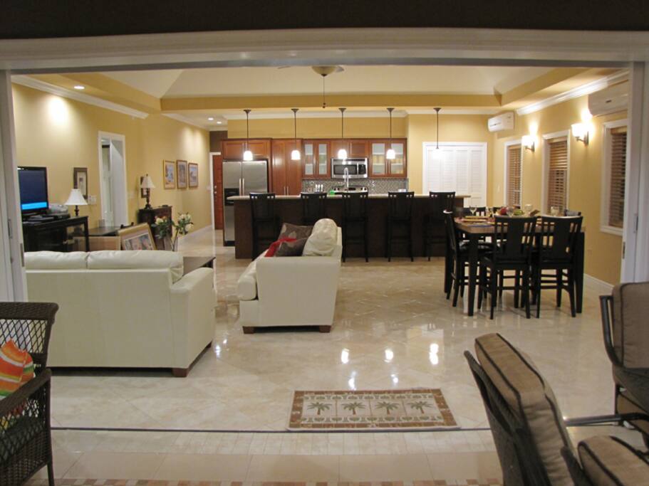 View to interior from patio