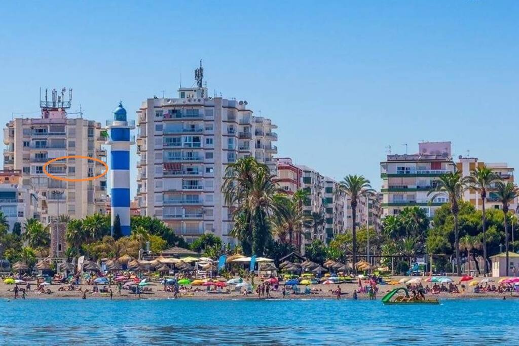 Así se ve el apartamento desde el Mar!!!