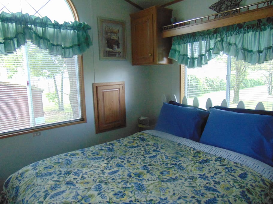 Queen size bed in master