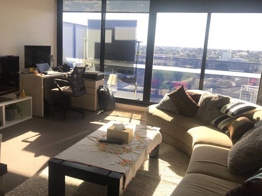 Spacious Seating area with TV