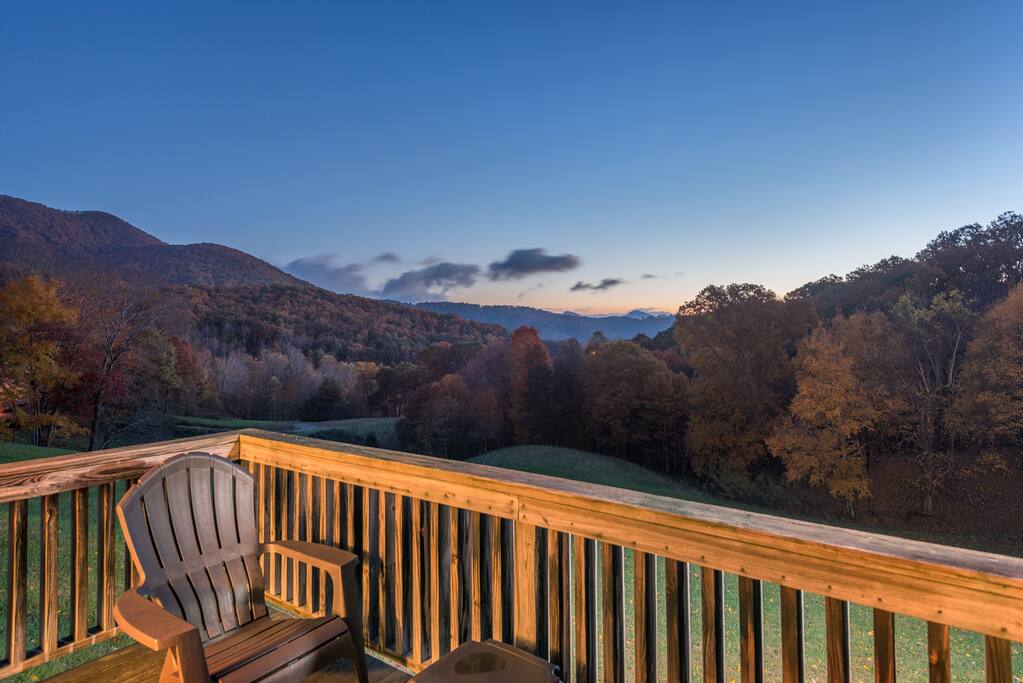 Front porch just before sunrise.