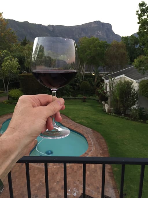 A glass of Groot Constantia Wine to mellow the evening