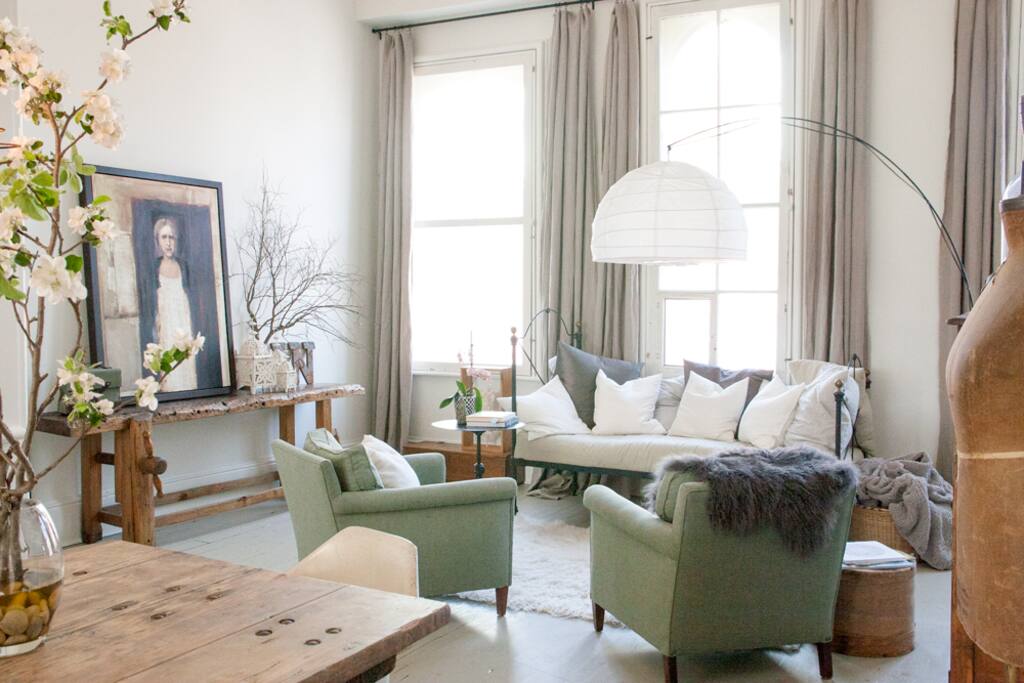 Open, simple living area.
