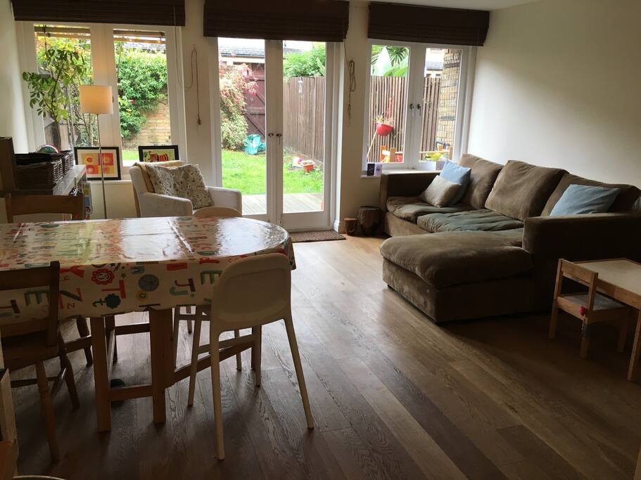 Extra dining chairs are available to replace the children's ones depending on your group.