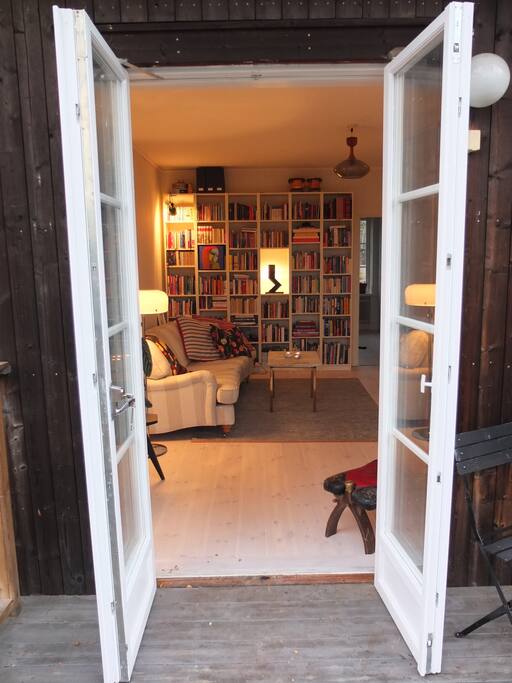 The living room from the veranda