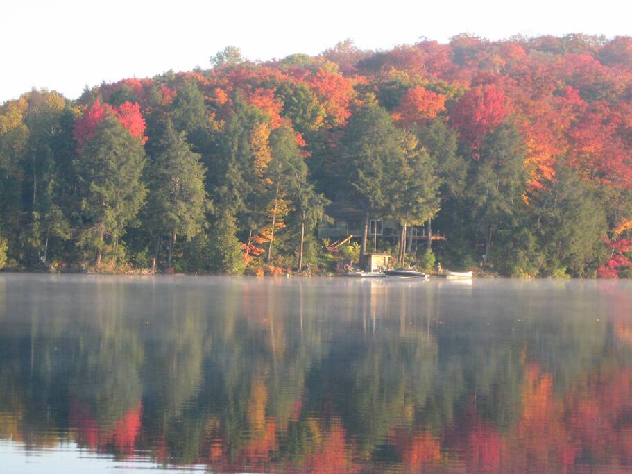 across the lake
