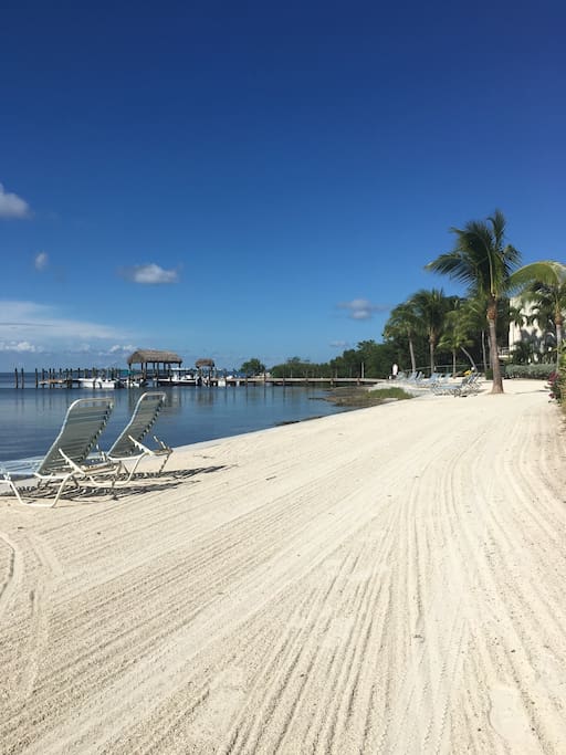 Executive Bay's private beach directly in front of the unit.