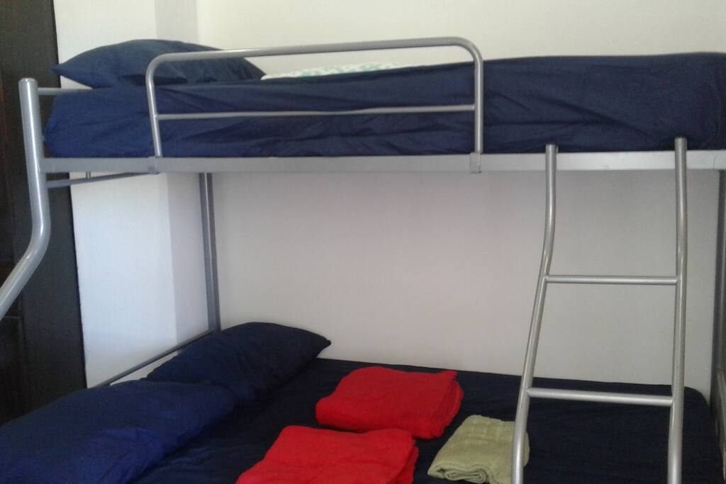 Double deck queen size bed and single bed