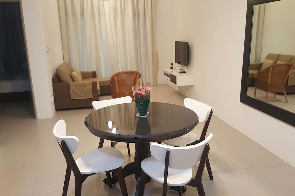 Spacious living and dining area