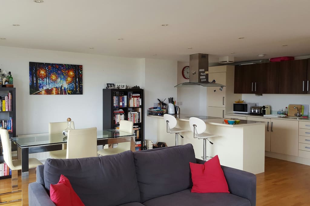 Open plan kitchen and living room