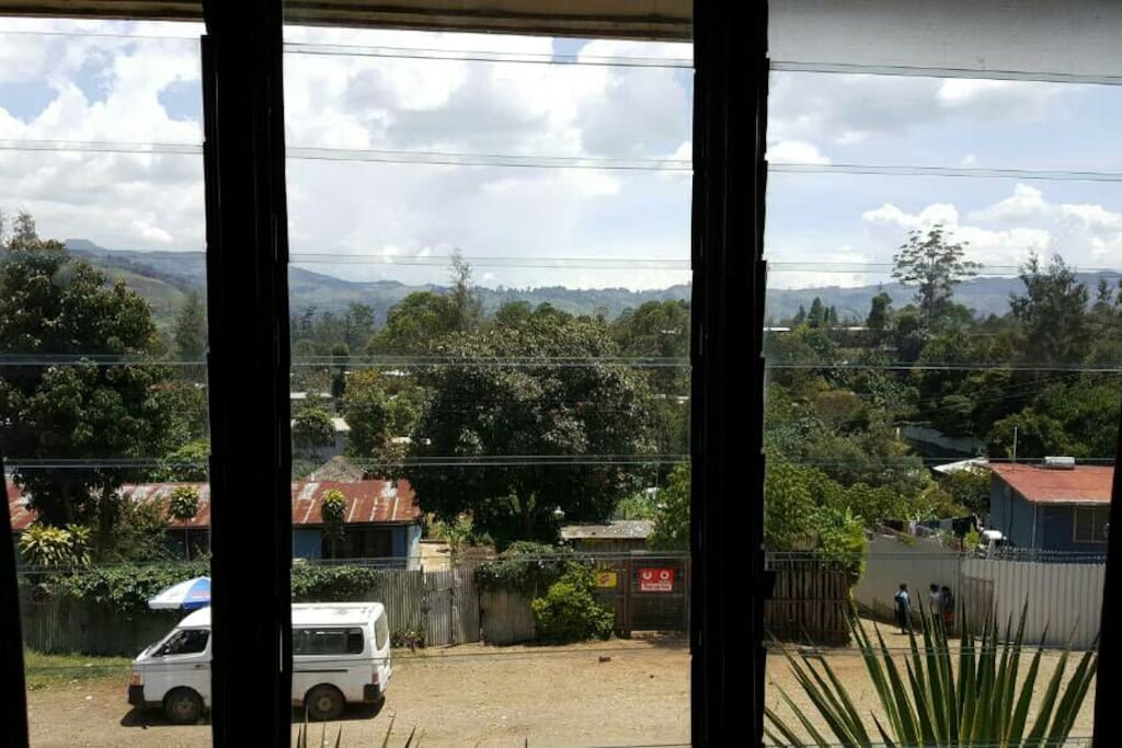 View into the mountains