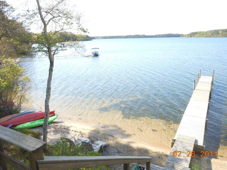 Beachfront and dock