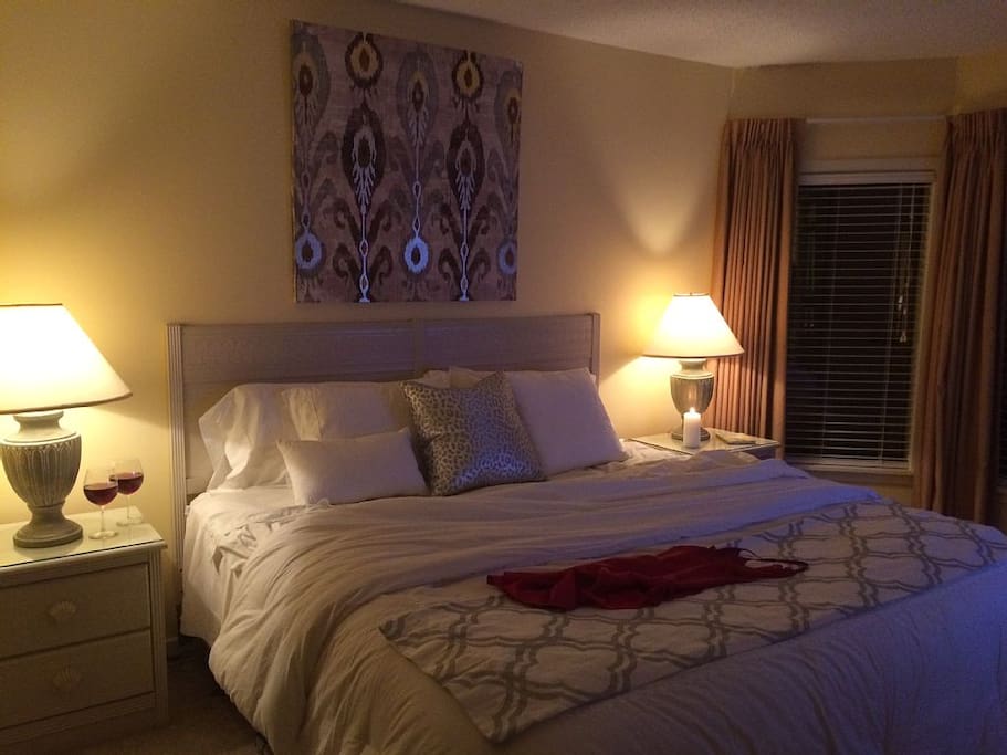 ROMANTIC GETAWAY with Room Darkening Curtains for Sleeping In