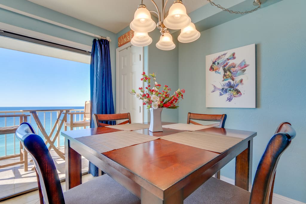 Ocean front dining inside or out