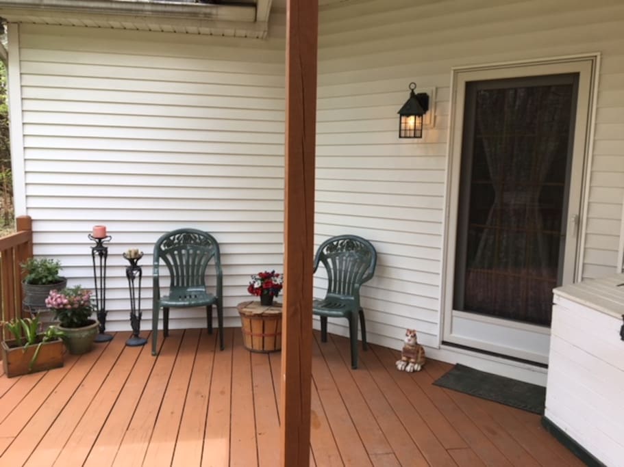 Your private French Door with Screen entrance & Patio Area