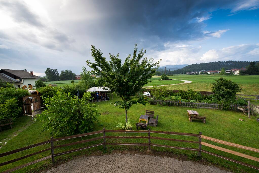 View from the spacious terace where you can do your sunrise yoga. Spread your wings.