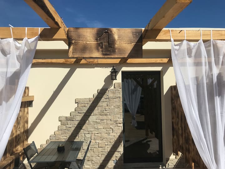 Mlango na chumba cha kulala cha mtaro 1.2.3.4