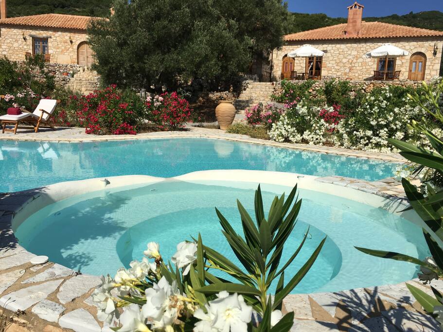 View from sitting pool towards the aparthotel |Galini