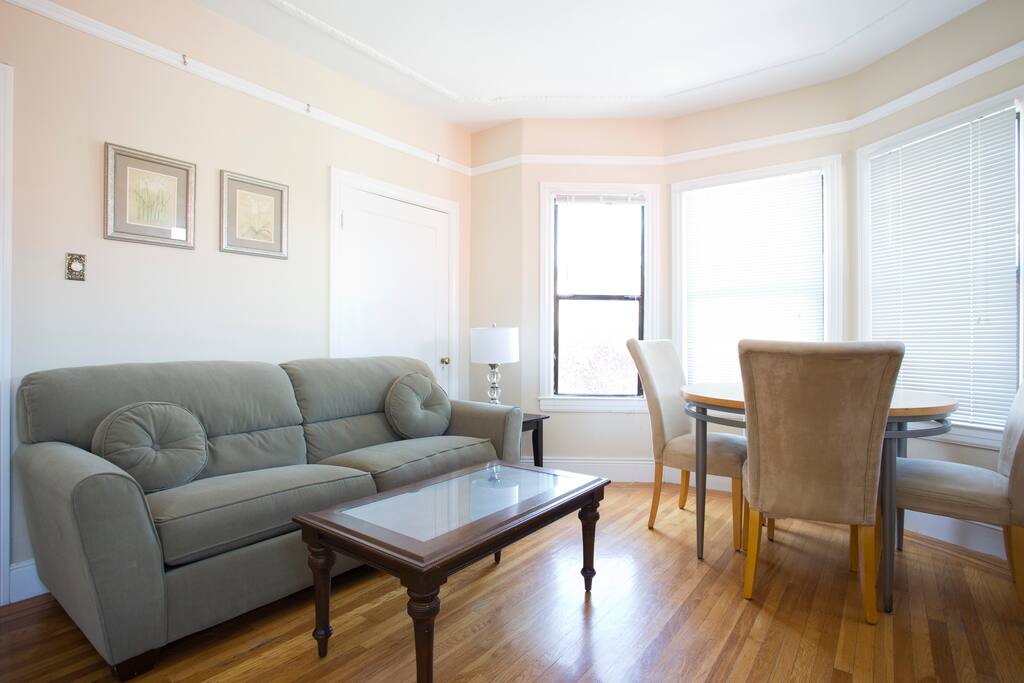 Enjoy your comfortable sofa or dine in