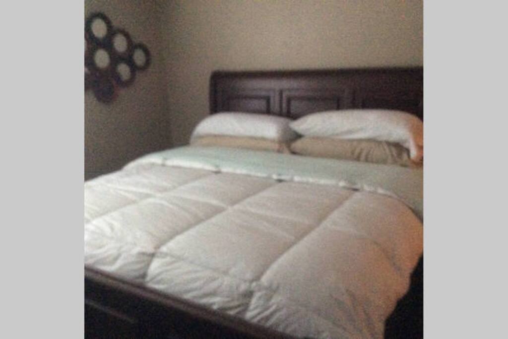 1st room; king bed with private 8ft walk in shower