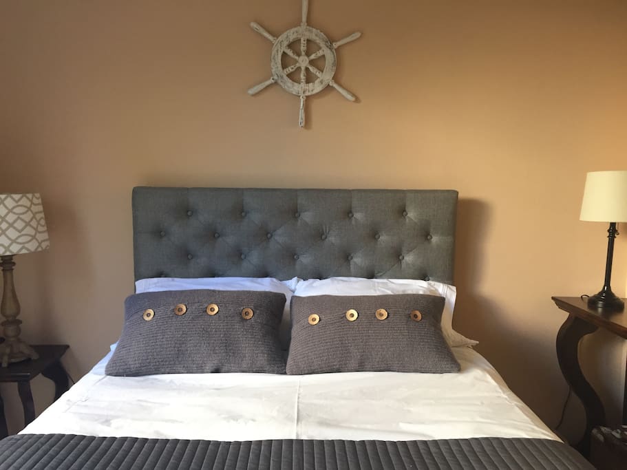 Quiet bedroom with sliding door to your private patio
