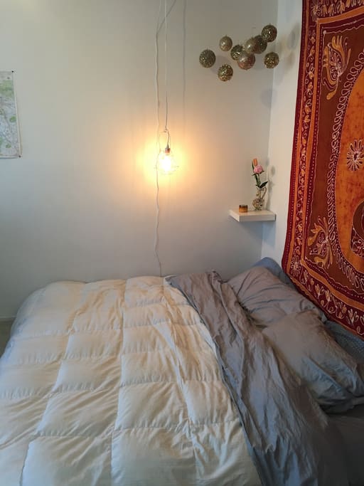 king size bed, silky sheets. need I say more?