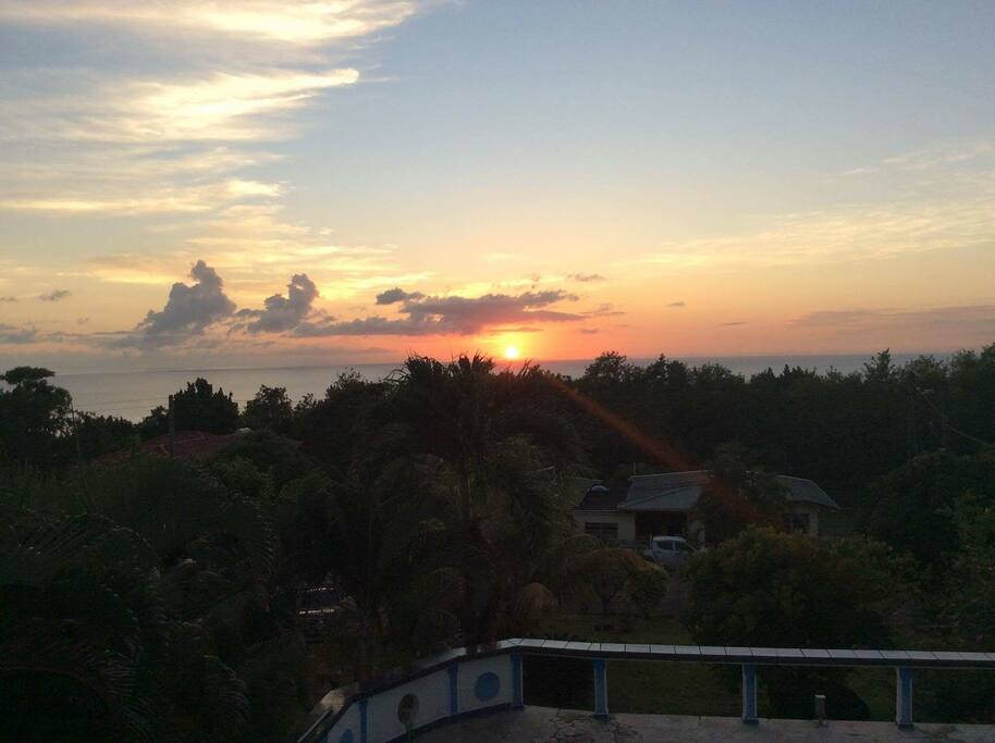 Sunset from the terrace