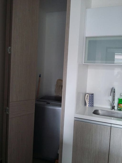 Washing machine and washing facilities