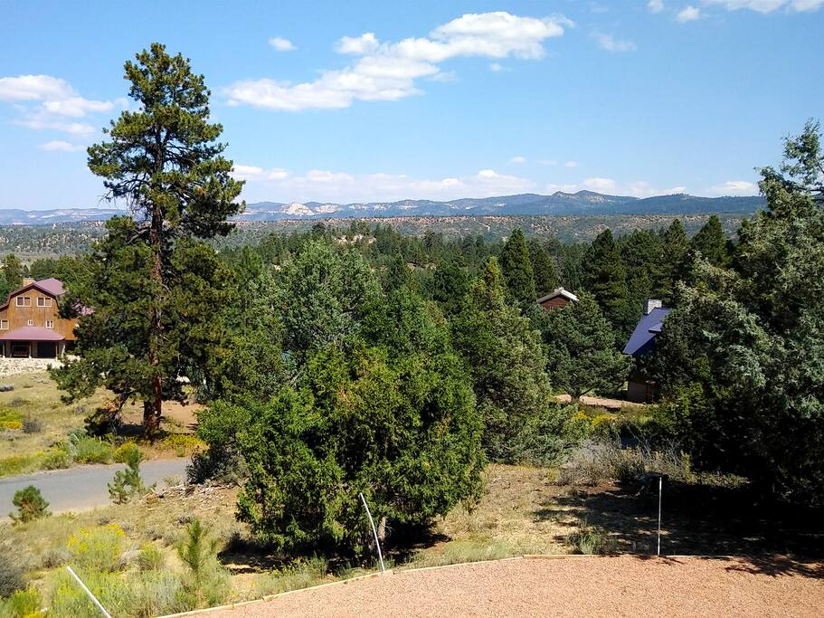 Mountain view from the 2nd floor porch deck