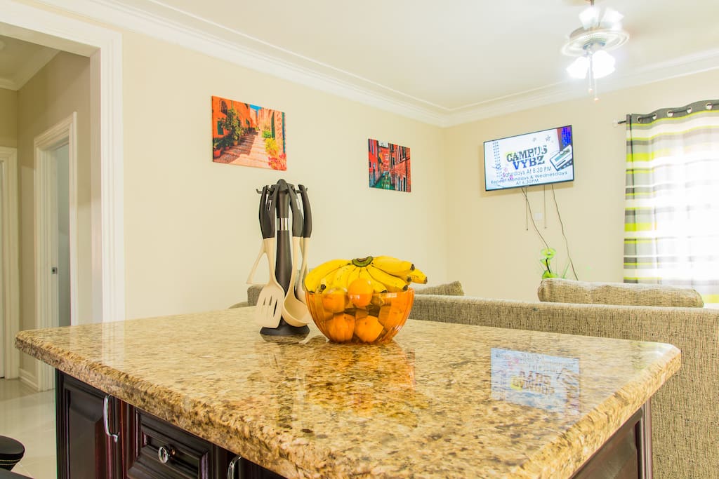 Breakfast bar leading to the Living Room