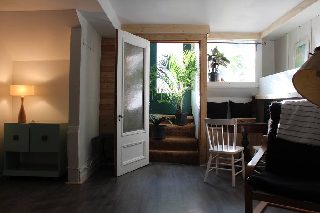 living room with view to front street