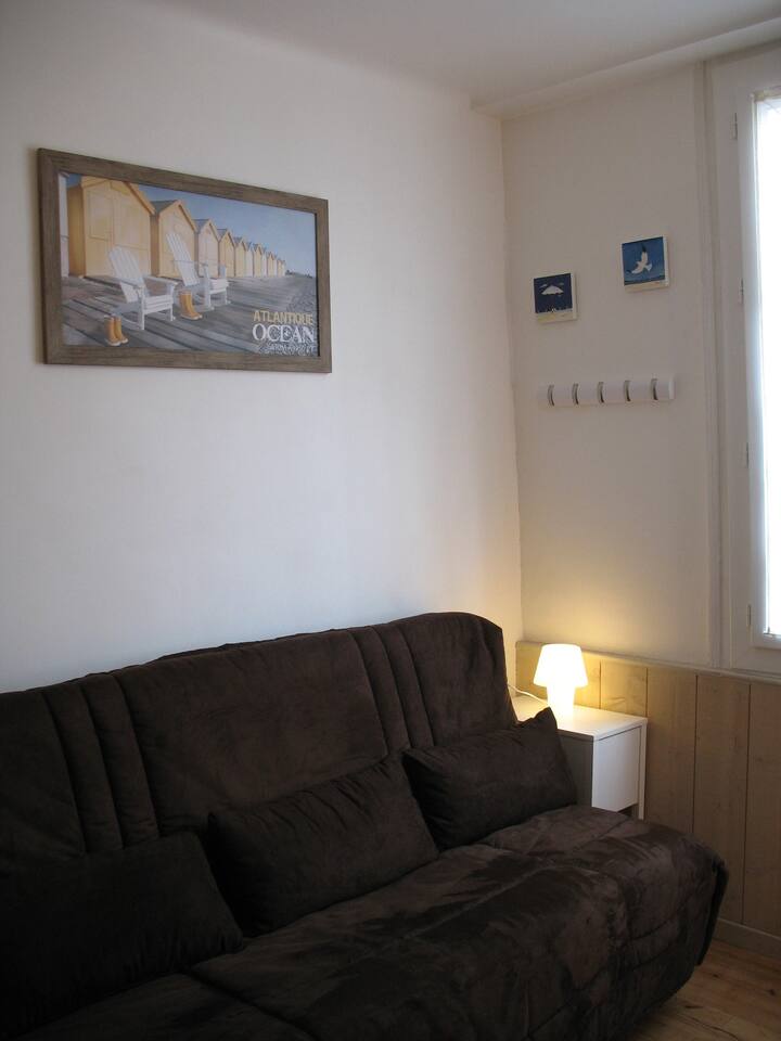 Sofá cama (BZ de 140 cm) en el salón