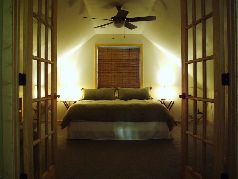 King size bed.