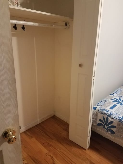 Closet space in the room.
