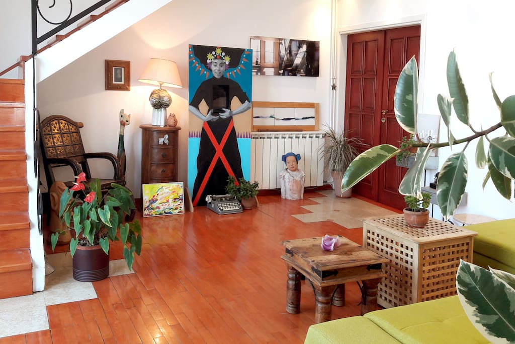 LIVING ROOM featuring artwork by contemporary Serbian artists