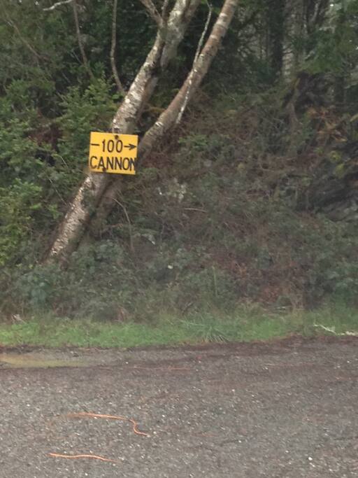 This is the sign pointing up our driveway at the end of Mobile Lane