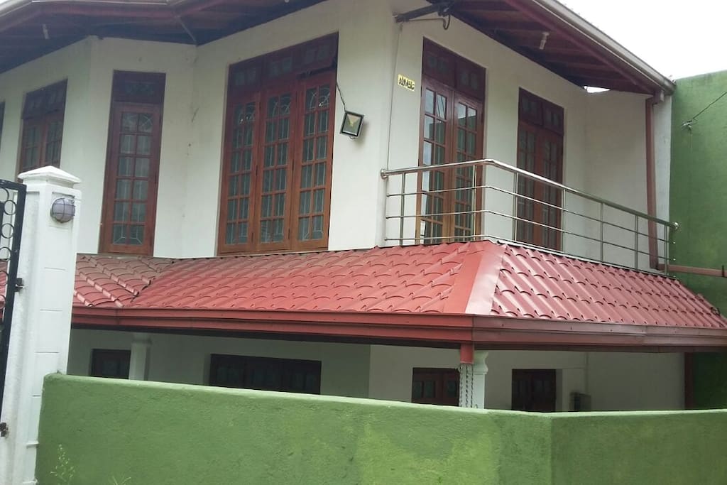front view of the villa