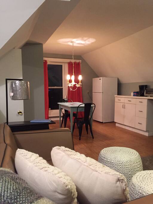 Kitchen and living area