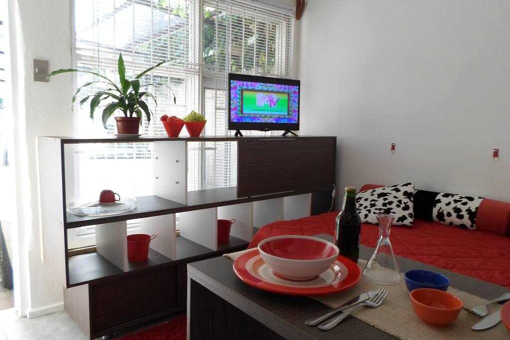 Cómoda y privada habitación, aunque sin linda vista