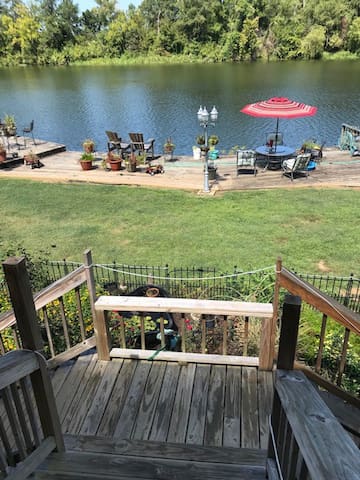Our Happy Place at Coach Hand's River Porch!