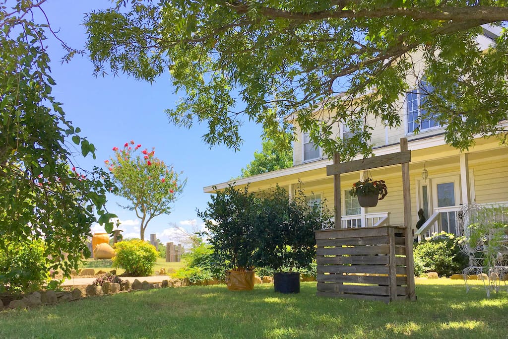 The front porch is always blooming when guests arrive!