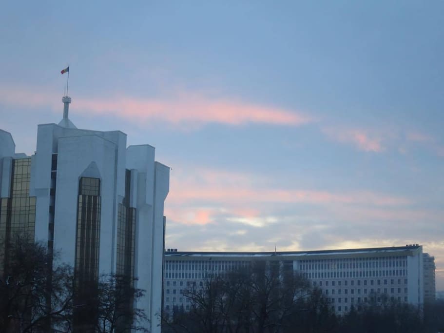 The Parliament - the view from the apartment